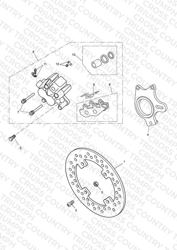 Rear Brake Caliper & Disc