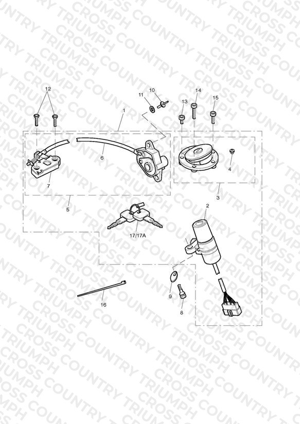 Ign Switch/Lock Set - ROW: > 356389; & 361724 > 370065 - US, CA, TW: > 356464; & 361724 > 370784