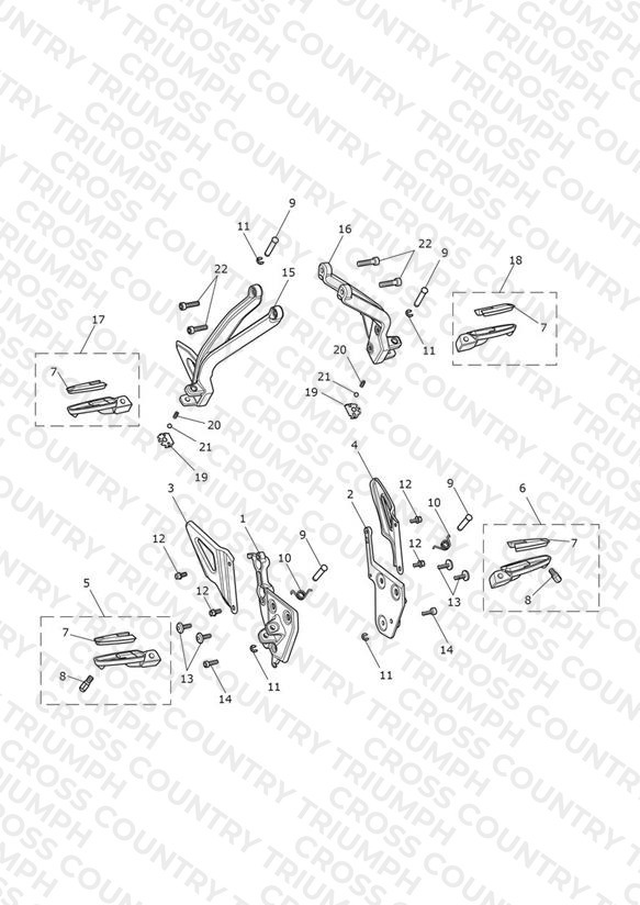 Footrests & Mountings