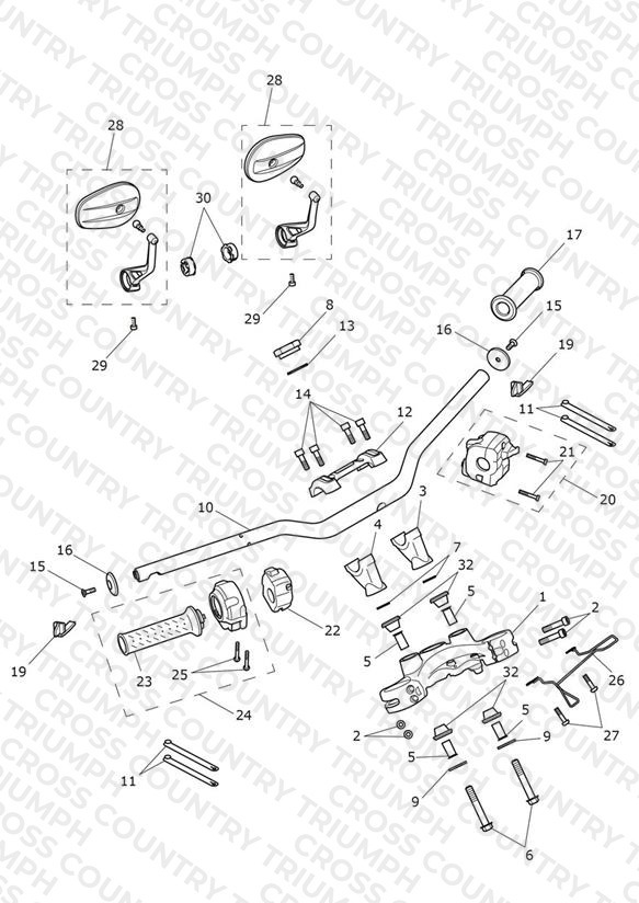 Handlebars, Top Yokes & Mirrors