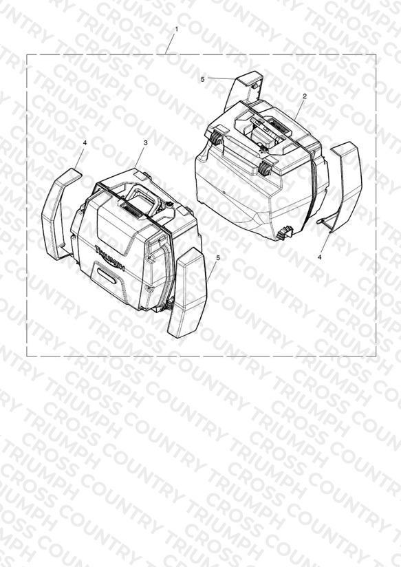 2 Box Pannier Kit, Std Key
