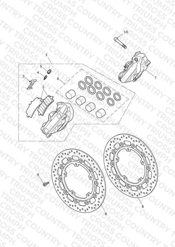 Front Brake Caliper & Discs