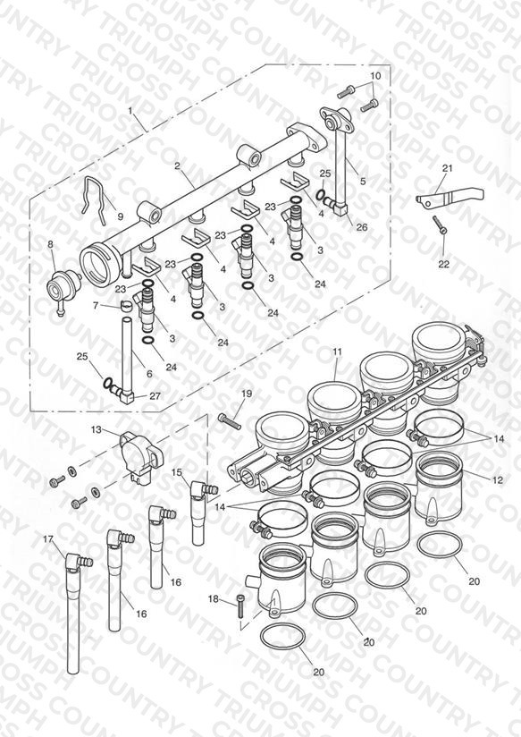 Throttle/Injector and Fuel Rail