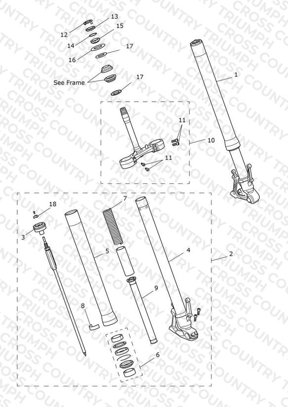 Front Forks & Lower Yoke Assy