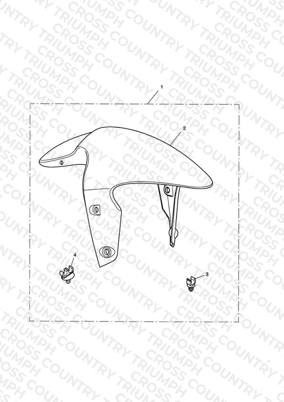 Front Mudguard Kit, Carbon Fibre