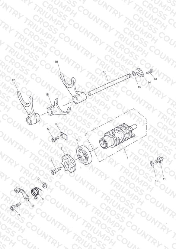 Gear Selector Drum > Eng No 340169