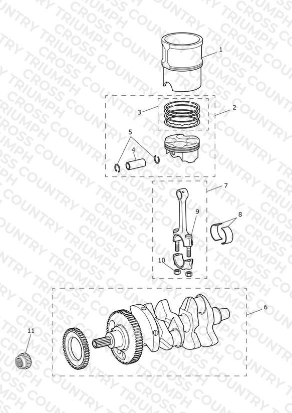Crankshaft, Connecting Rods, Pistons & Liners
