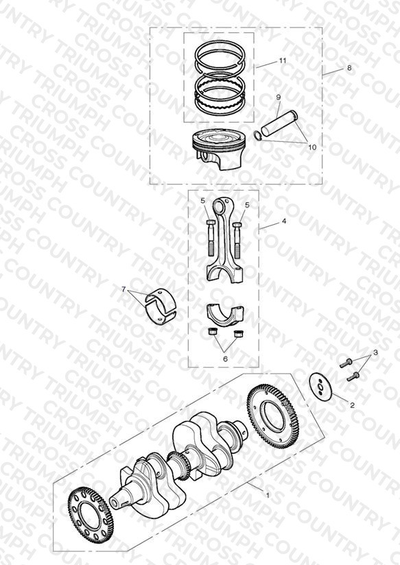 Crankshaft, Connecting Rods & Pistons
