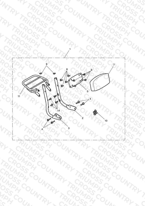 Passenger Backrest/Luggage Rack Mk 3