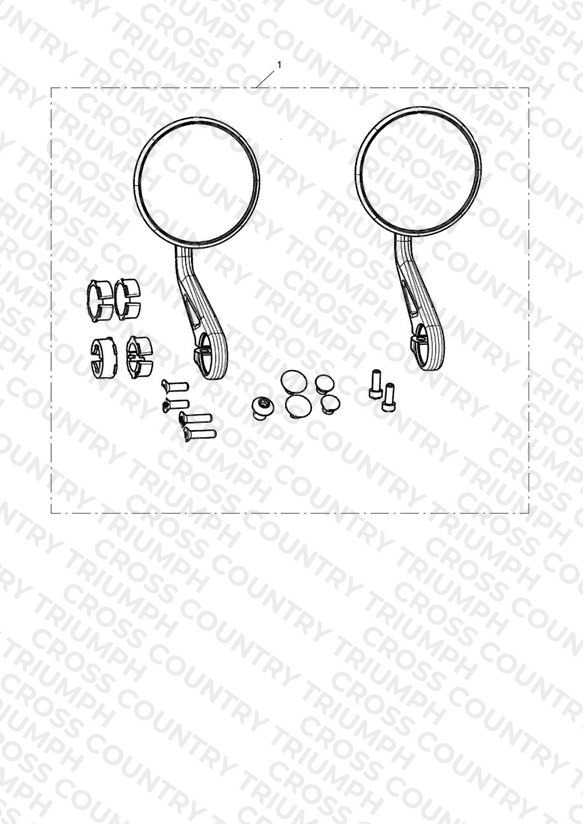 Round Mirror, Bar End Kit