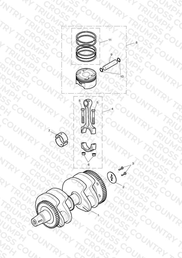 Crankshaft, Connecting Rods & Pistons