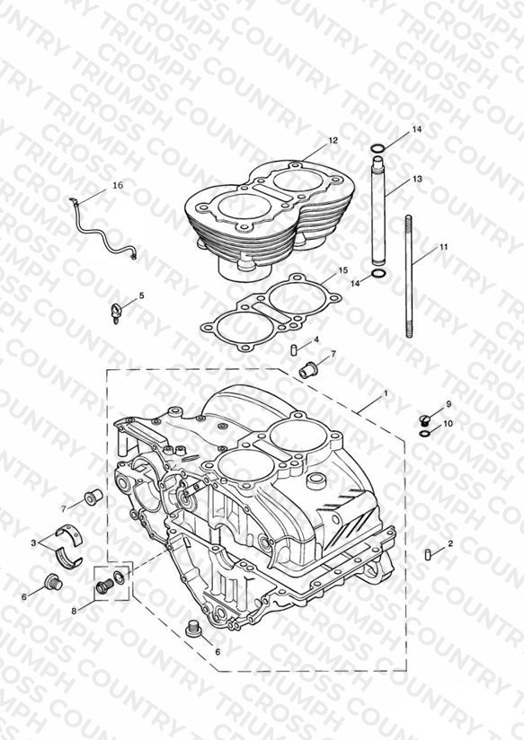 C/case & Fittings - Bonneville > Eng No 221608 (+ Eng No's 229407 > 230164)
