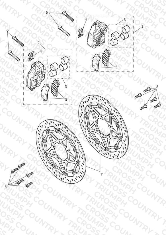 Front Brake Caliper & Discs