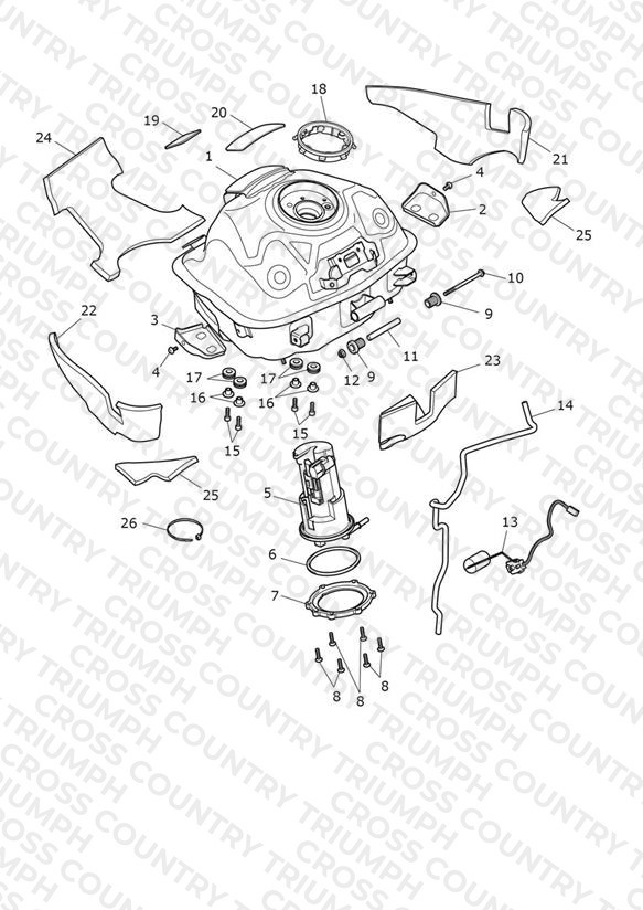 Fuel Tank, Pump and Fittings