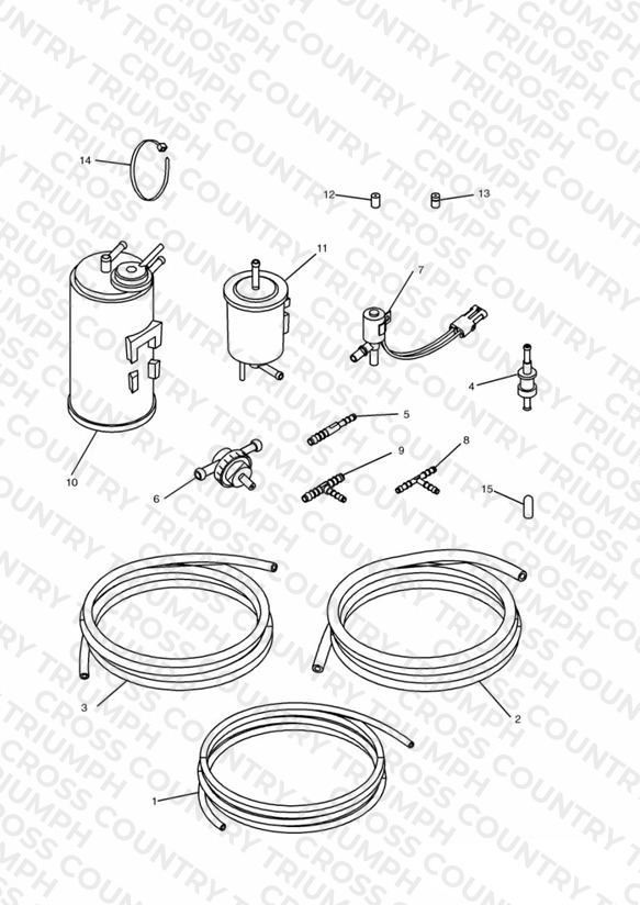 Evaporative Loss Equipment 3 Cyl (US California Models Only)