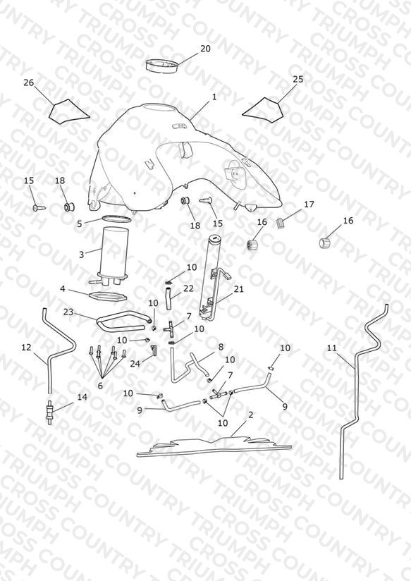 Fuel Tank, Fuel Pump & Fittings