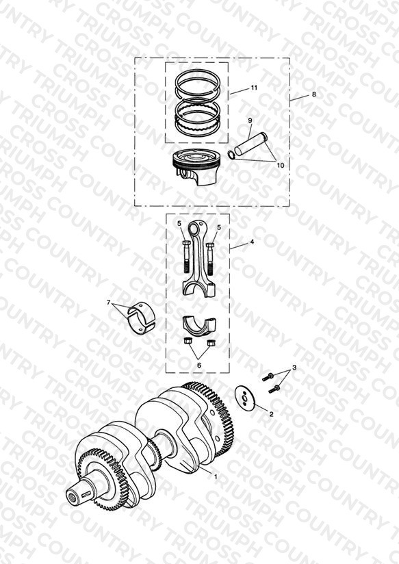 Crankshaft, Connecting Rods & Pistons