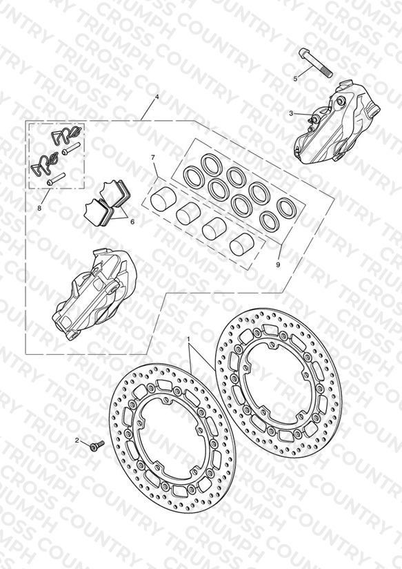 Front Brake Caliper & Discs - 333179 >