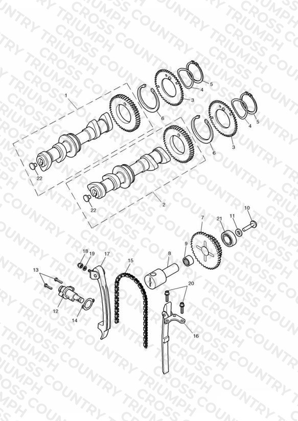 Camshaft and Drive ENG NO 186917 »