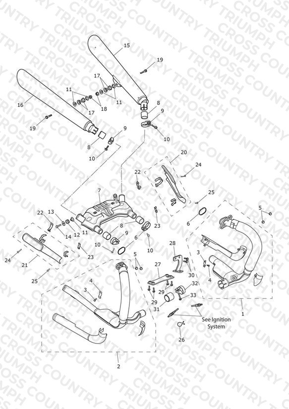Exhaust System - 780498 > - UK, GR, IN, DE, ES, FR, IT, NL, PT & SE