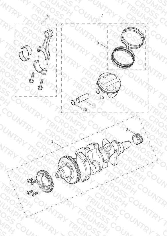 Crankshaft, Conrods and Pistons