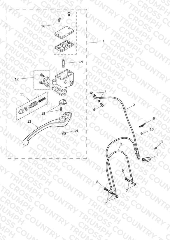 Front Brake Master Cylinder & Hoses