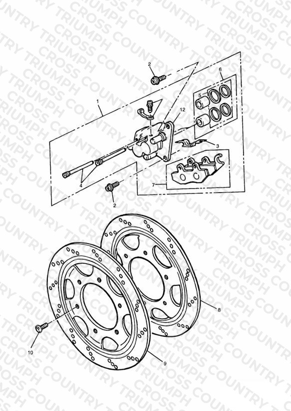 Front Brake Caliper and Disc