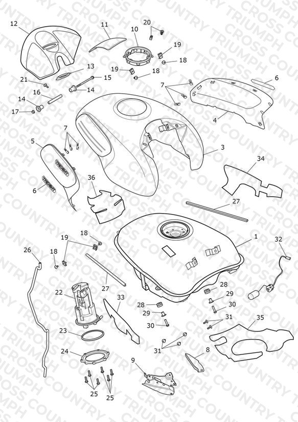 Fuel Tank, Fuel Pump & Fittings