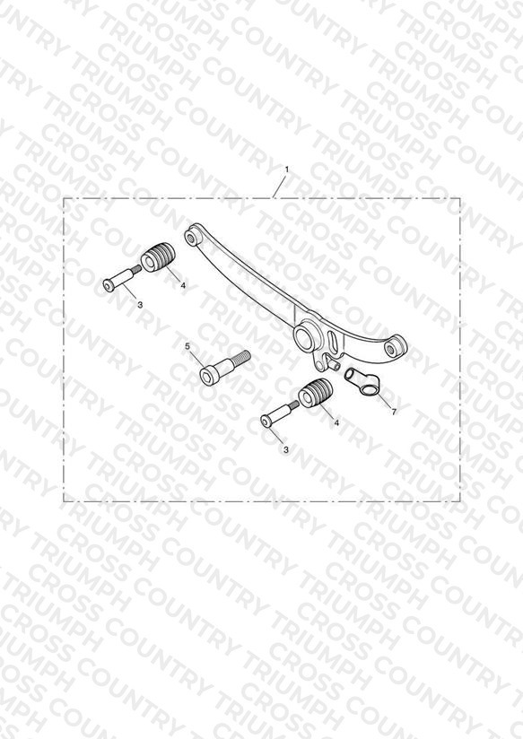 Rocker Gear Lever Kit, Chrome