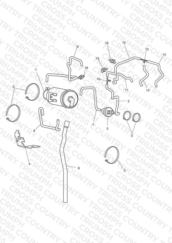 Evaporative Loss Control System - California Only (Not Roadster)