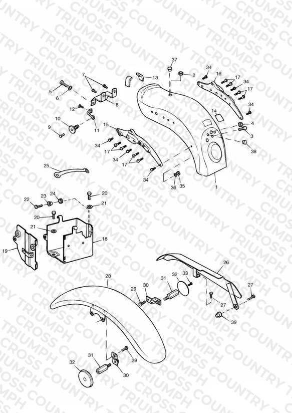 Mudguards/Chainguard/Battery Box