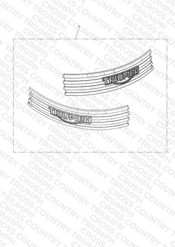 Tank Badge, Bar, Black, Kit
