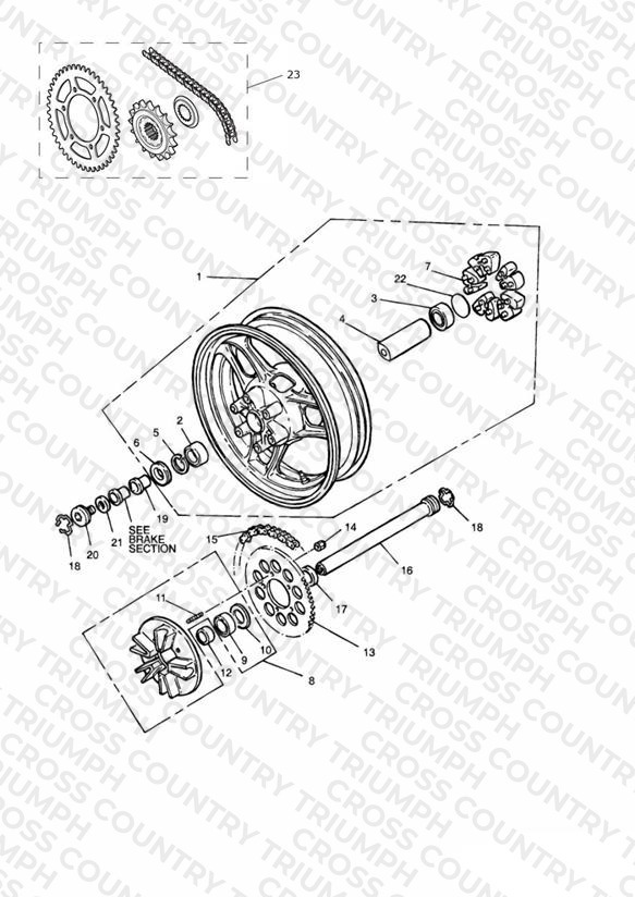 Rear Wheel/Final Drive 750cc Model