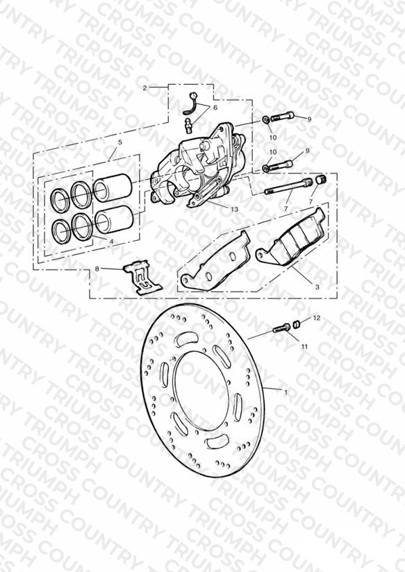 Front Brake Caliper and Disc