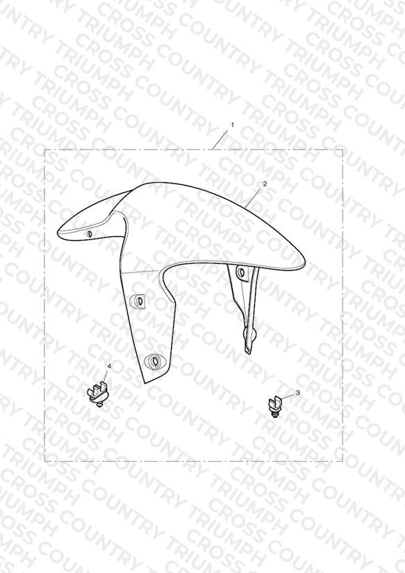 Front Mudguard Kit, Carbon Fibre
