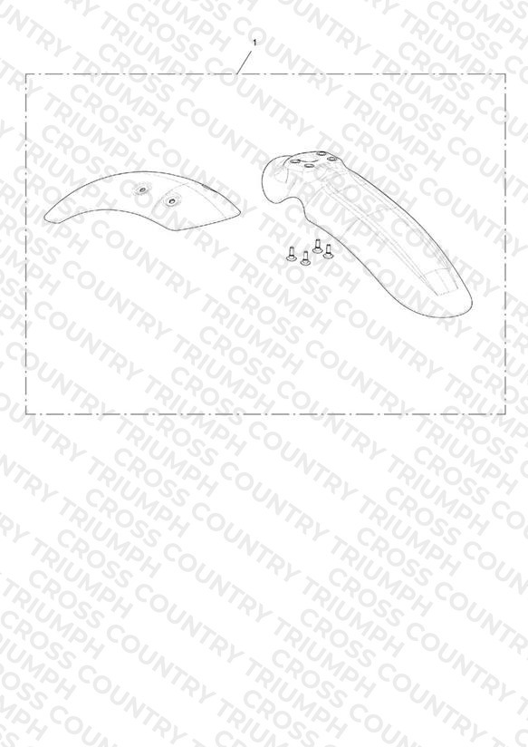 High Mudguard Kit, Painted