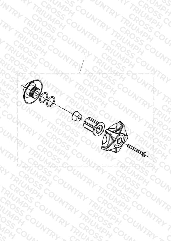 Finisher Kit, Axle Nut, Grey