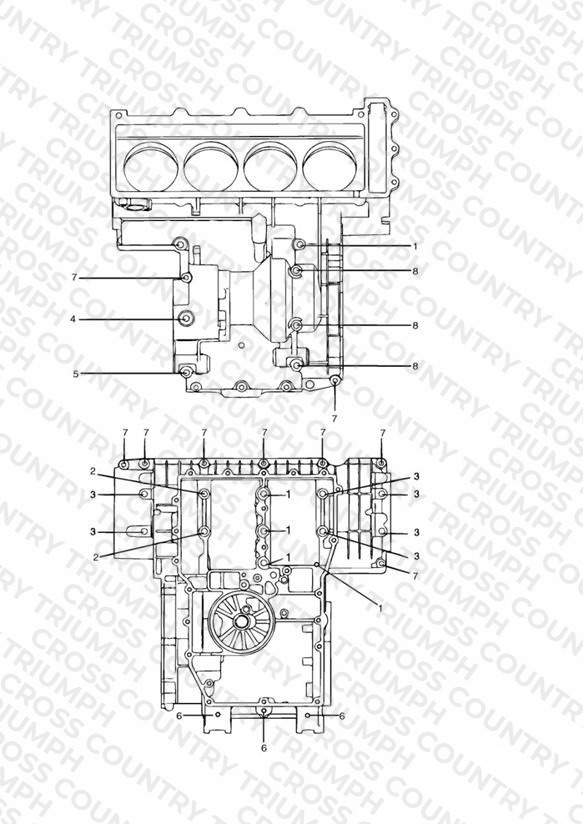 Crankcase Fixings 4 Cylinder » 12635