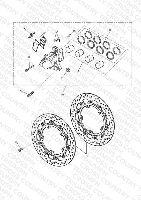 Front Brake Caliper & Discs