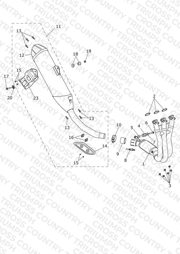 Exhaust System - Low Ride Height Version Only