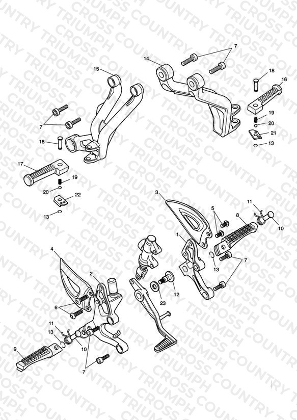 Footrests & Mountings 186151 >