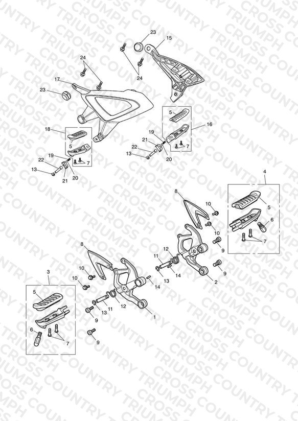 Footrests & Mountings