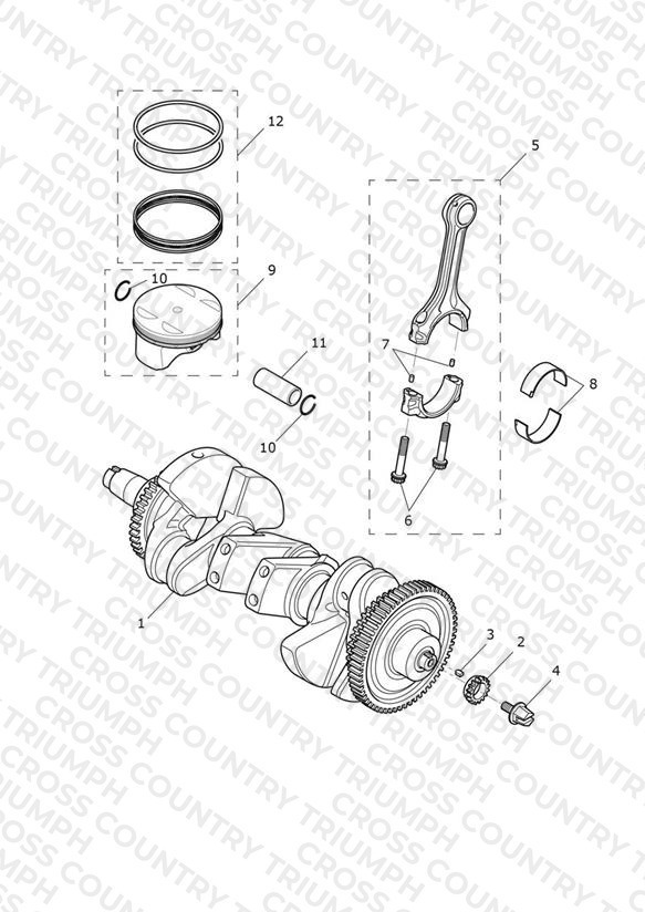 Crankshaft, Connecting Rods & Pistons