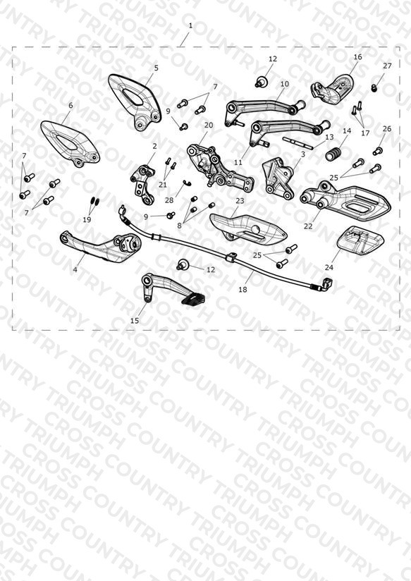 Foot Control Kit, Middle, Black