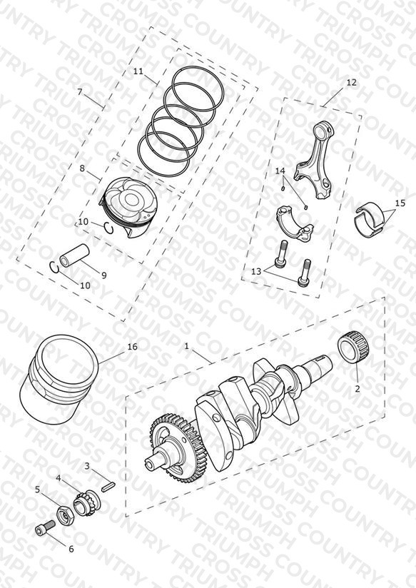 Crankshaft, Conrods & Pistons