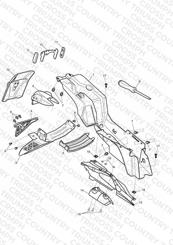 Rear Mudguard & Battery Box