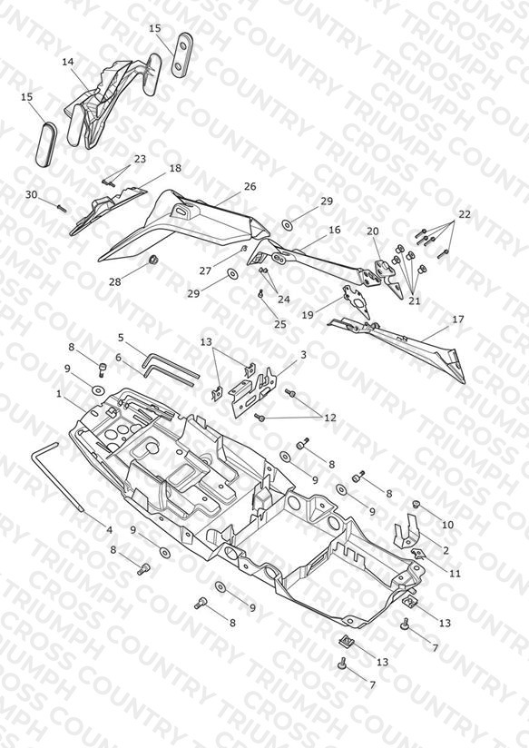 Rear Mudguard & No Plate Brkt