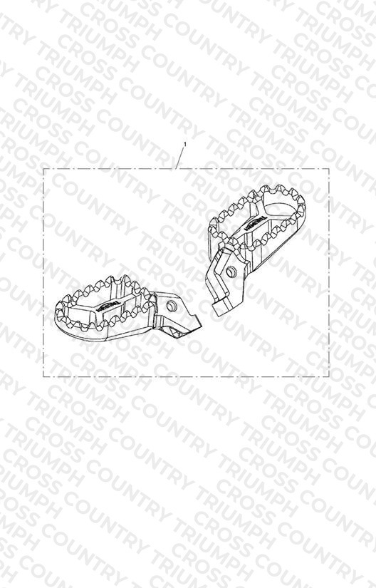 Footrest, Pair, Type 2, Grey