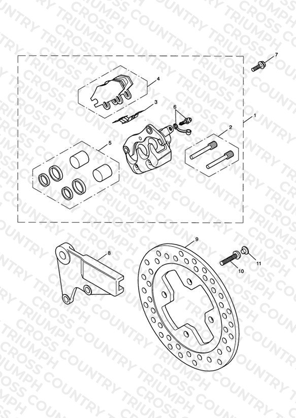Rear Brake Caliper & Disc