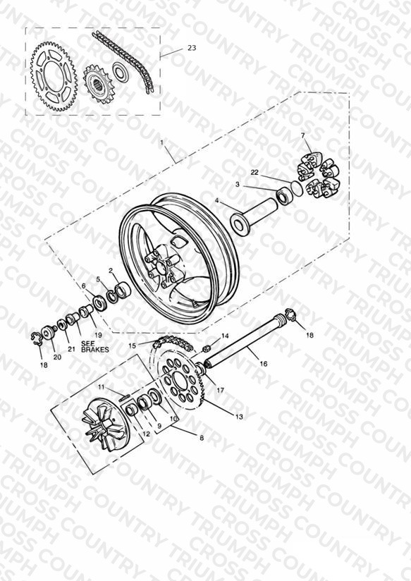 Rear Wheel/Final Drive 900cc Model